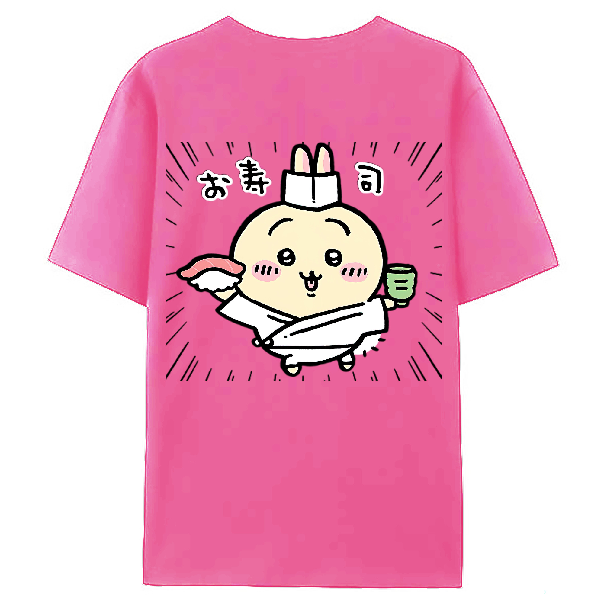 （画像用） ちいかわ うさぎ Chii-kawa usagi レディース半袖Tシャツ(バックプリント)